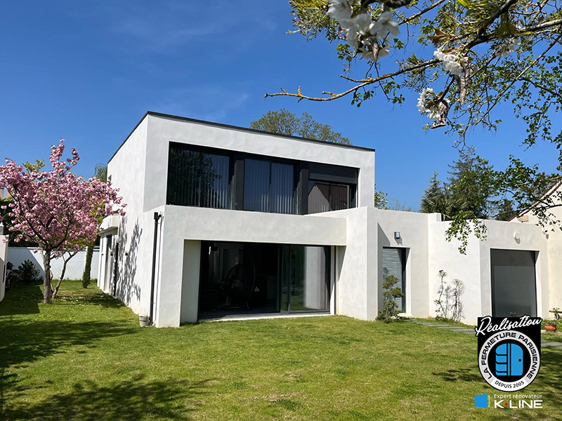 Porte fenêtre coulissante aluminium Kline - Essonne - La Fermeture Parisienne - Expert Rénovateur Kline 