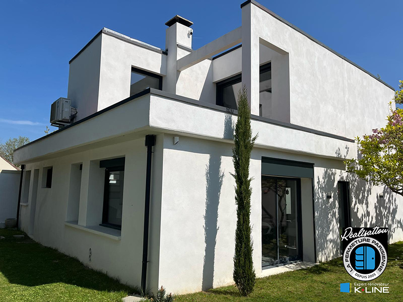 Porte fenêtre coulissante aluminium Kline - Essonne - La Fermeture Parisienne - Expert Rénovateur Kline 