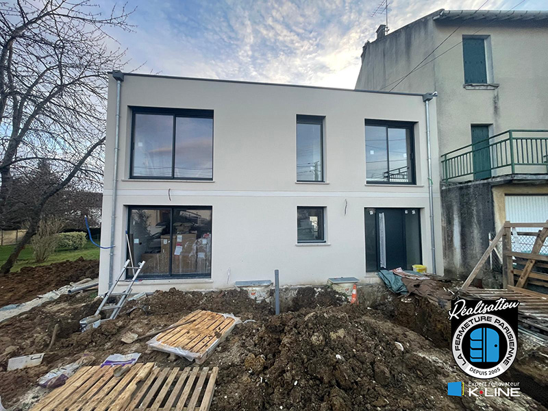 Porte fenêtre coulissante aluminium Kline - Yvelines - La Fermeture Parisienne - Expert Rénovateur Kline 