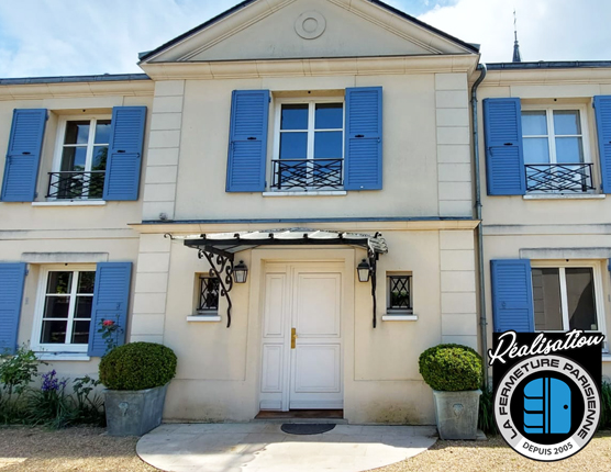 Volets alu Thiebaut persiennés à Croissy-sur-Seine Yvelines - La Fermeture Parisienne